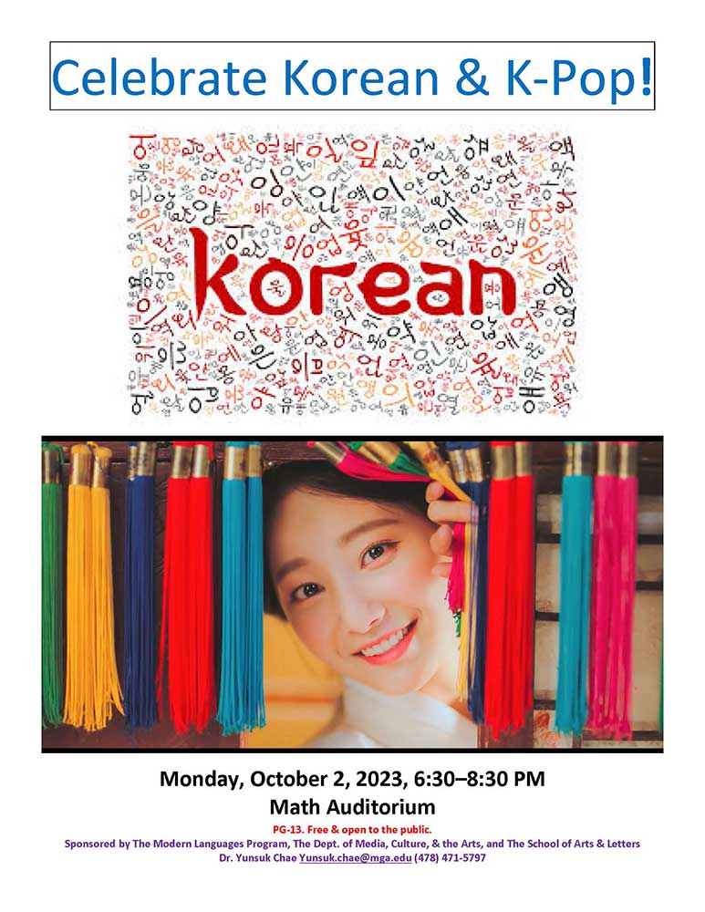 “Celebrate Korean & K-Pop!” flyer.